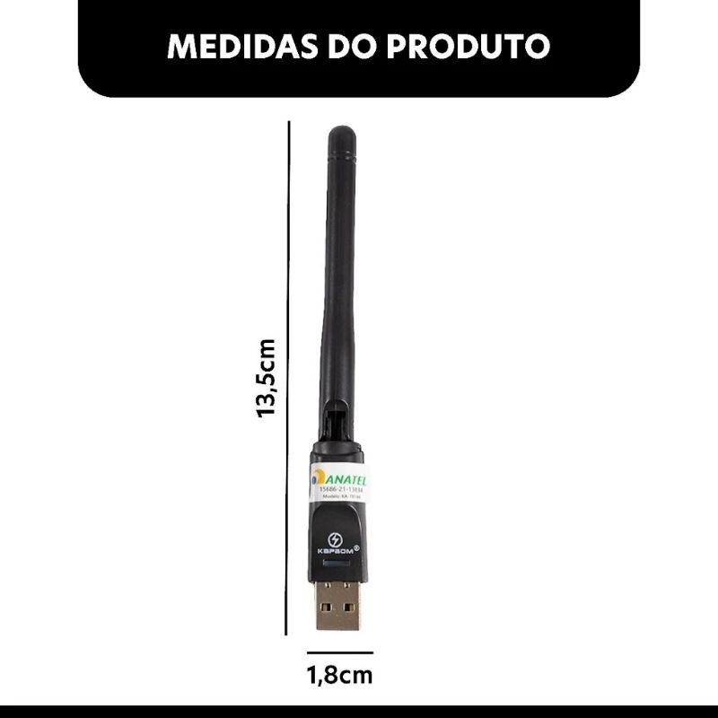 PLACA DE REDE USB WI-FI KA-T8188