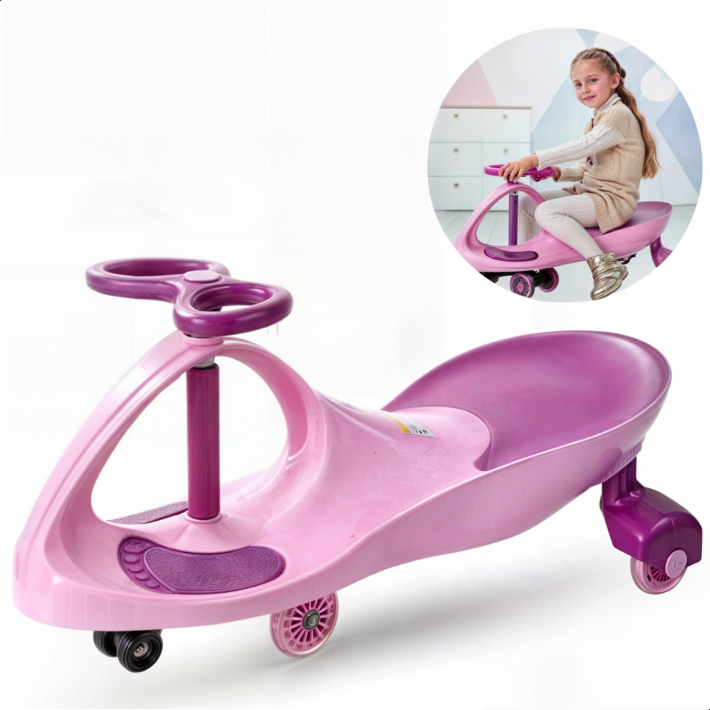 Carrinho Rolimã Super Car Passeio Infantil Com Led Suporta 100kg Que Gira 360° Menino Meni...