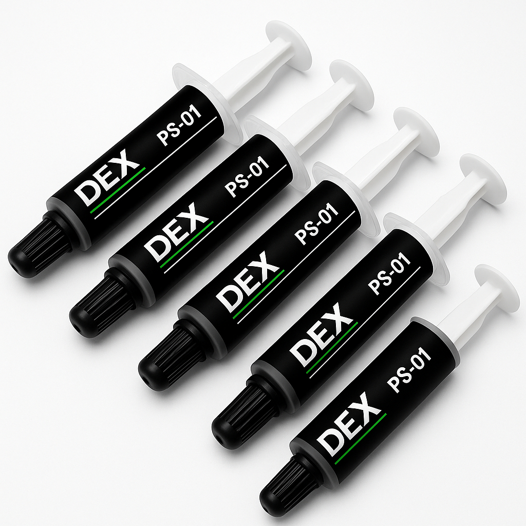 Kit 5 Pasta Térmica Seringa 1g Gpu Processador Cpu Console Notebook Dissipador de Calor Prata