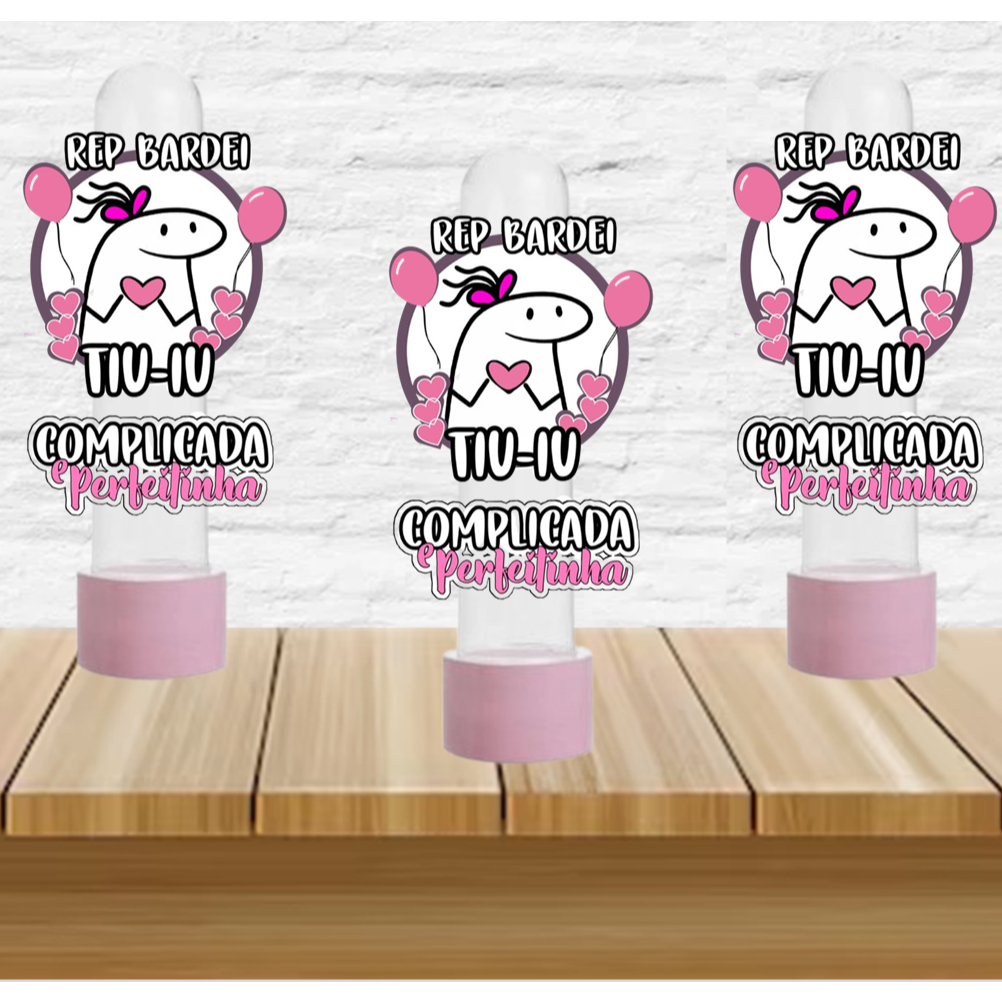 50 APLIQUES PERSONALIZADOS TEMA FLORK ROSA - SEM RECORTE - LEMBRANCINHAS DE ANIVERSÁRIO, CHÁ REVELAÇÃO, FESTAS