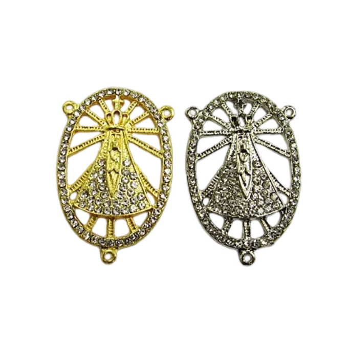 Entremeio P/ Terço N.S Aparecida Vazada C/ Strass I