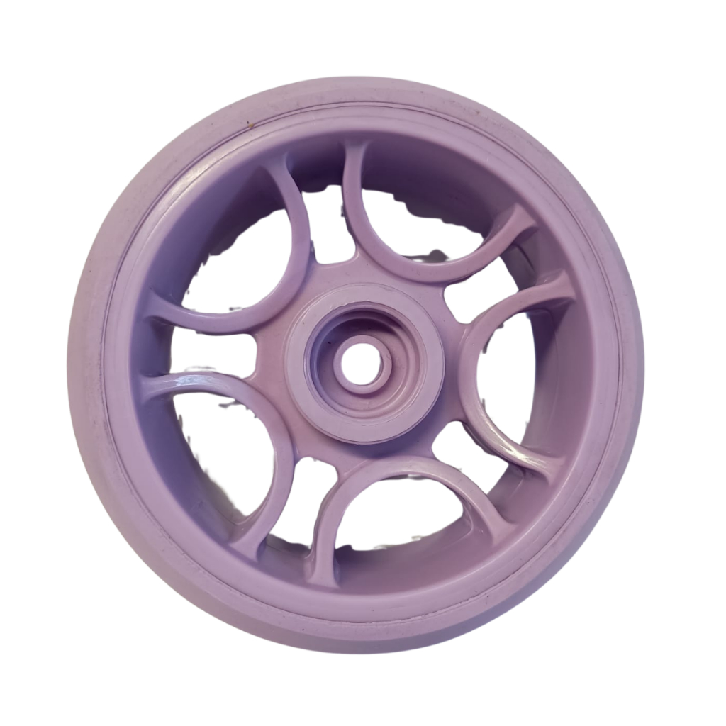 Brinquedos Bandeirante Roda p/ Patinete Skatenet Original Rodinha de borracha Lilás com pneu lilás
