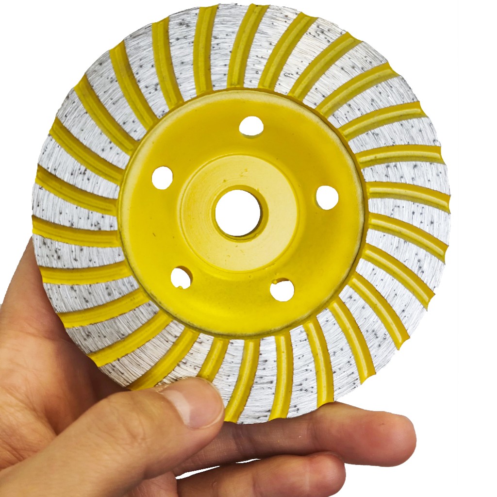 Disco Desbaste Turbo Rebolo Fresa Concreto Granito Mármore 115mm P/lixadeira Rosca M14 Desbaste