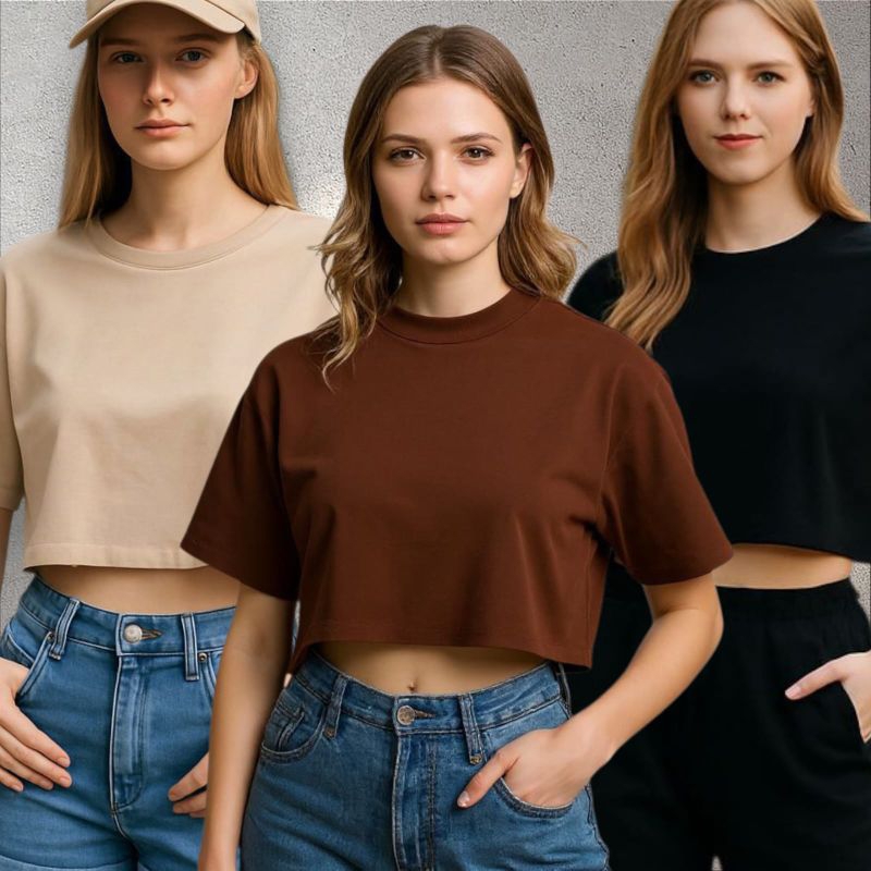 Camisetas feminina Cropped Oversized blusa soltinha e confortável