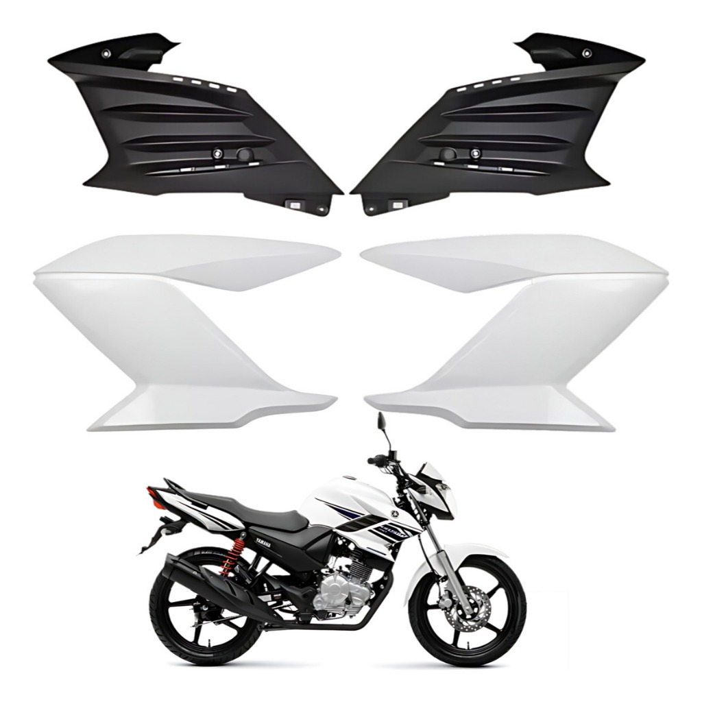 Carenagem Lateral Complemento Inferior e Aba Asa do Tanque Moto Fazer 150 2014 á 2018
