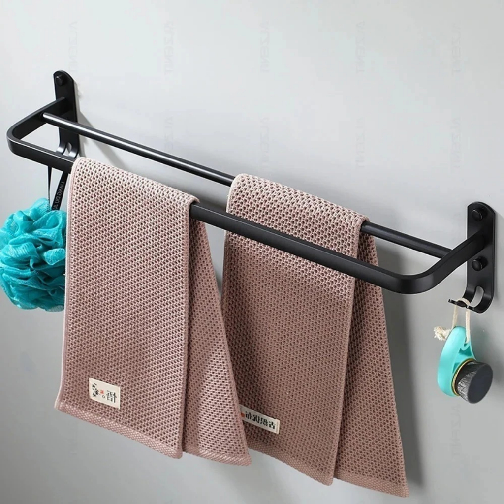 Suporte Banheiro Porta Toalha Toalheiro De Banho Facil Instalação Premium