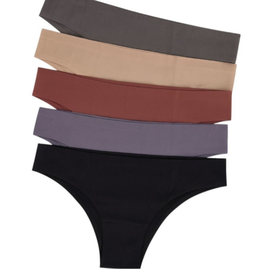 Kit Calcinhas Canelada Leve e Confortável Cores Variadas Poliamida em Oferta na Shopee