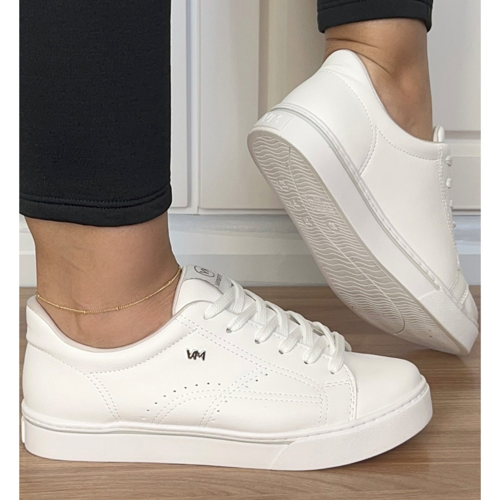 Tênis Feminino Branco Via Marte Casual Confortável Estiloso Original Promoção em Oferta na Shopee