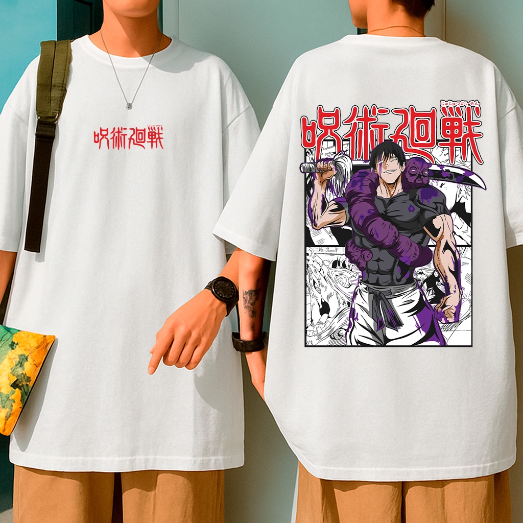 Camiseta Estampada Oversized Anime Toji Treino Academia Jujutsu Camisa Algodão Feminino Masculino
