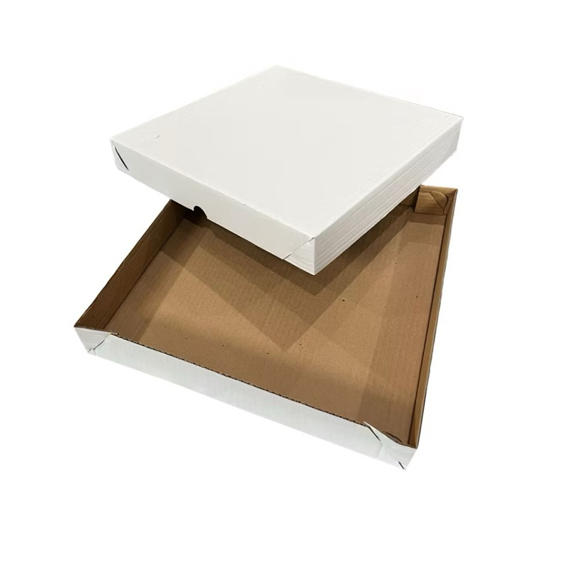 10 Caixa 35x35x5 de transporte de 100 salgados – Montagem fácil Branco/Pardo
