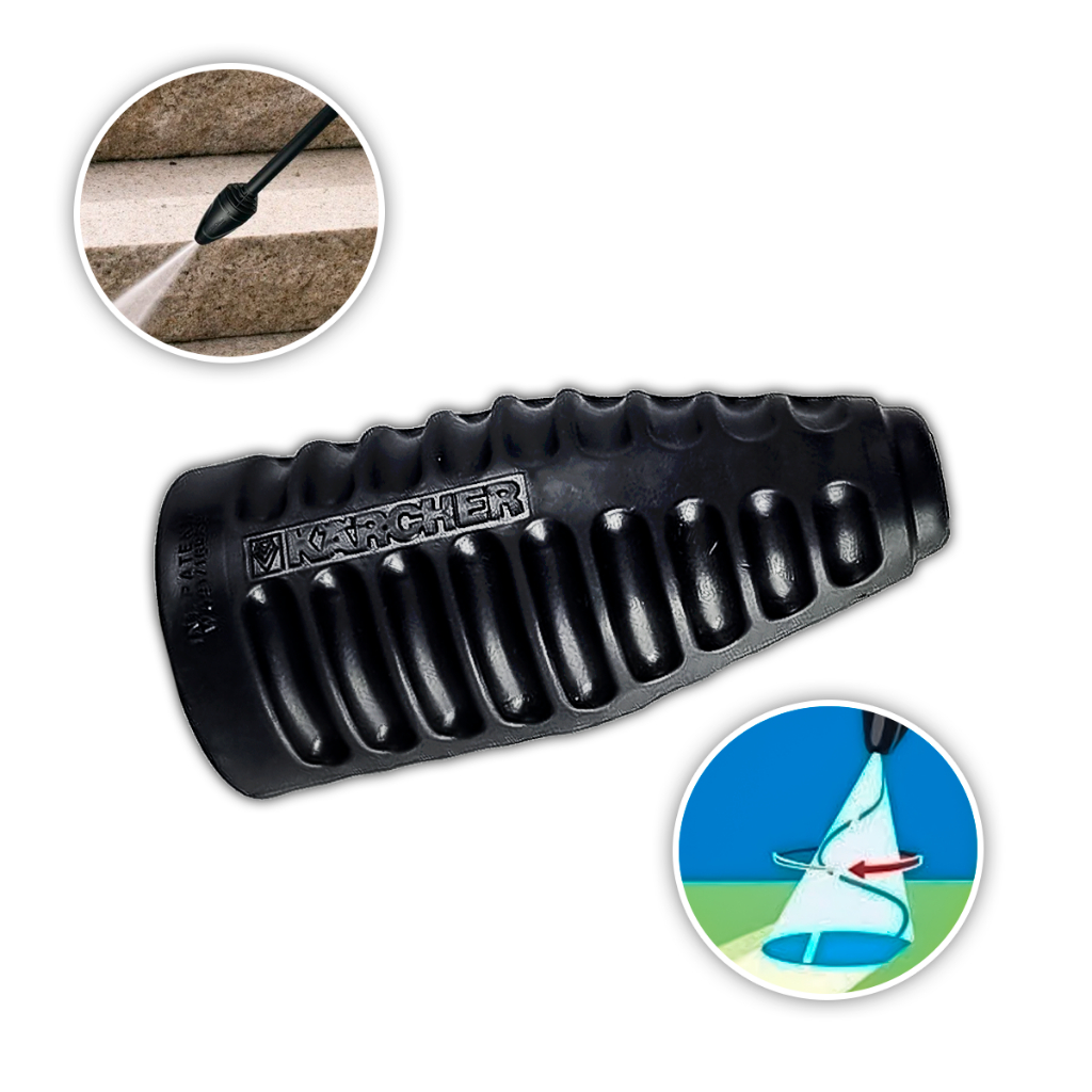 Bico Turbo Simples para Lavadora Karcher 35mm ou 40mm Alta Pressão Encaixe Rápido