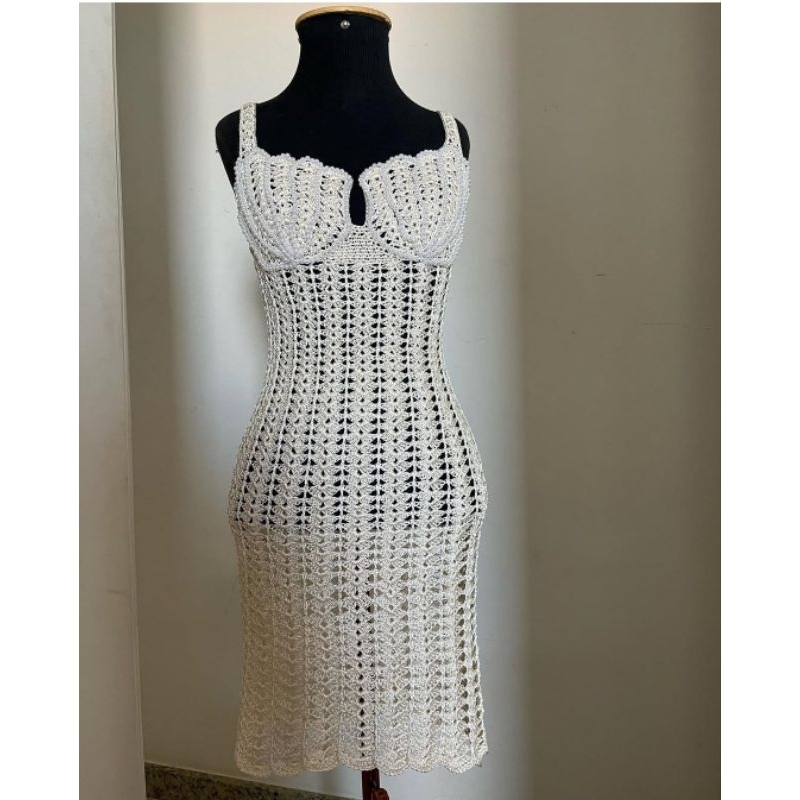 vestido de crochê sereia vestido de crochê vestido feminino vestido de festa vestido curto