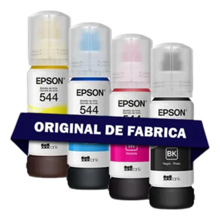 Kit de 4 Tintas Epson T544 para Impressoras Epson L3210 L3250 L3150 L3110 L5190 L1110 L3160 em Oferta na Shopee