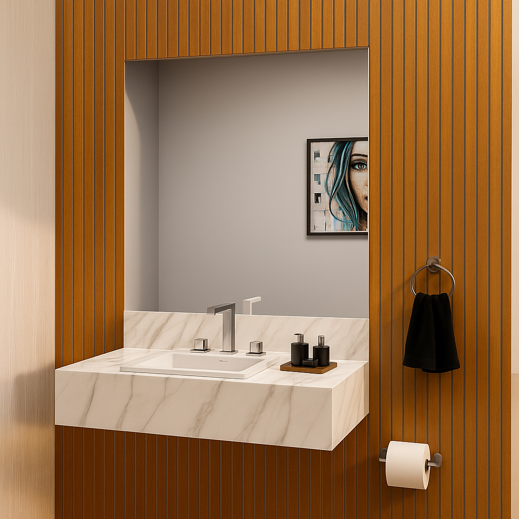 ENVIO FULL KIT ATÉ 75  REVESTIMENTO PAINEL DE PAREDE RIPADO DECORATIVO MDF 45X11CM COBERTURA 3,73M²