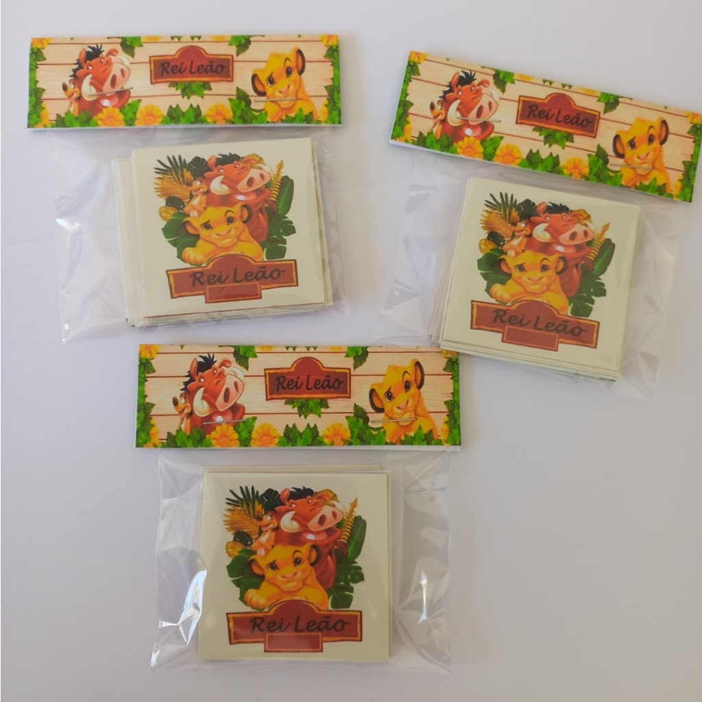 Mini Kits Jogos da Memória Personalizado Rei Leão Lembrancinha para Festa Infantil Aniversário em Oferta na Shopee