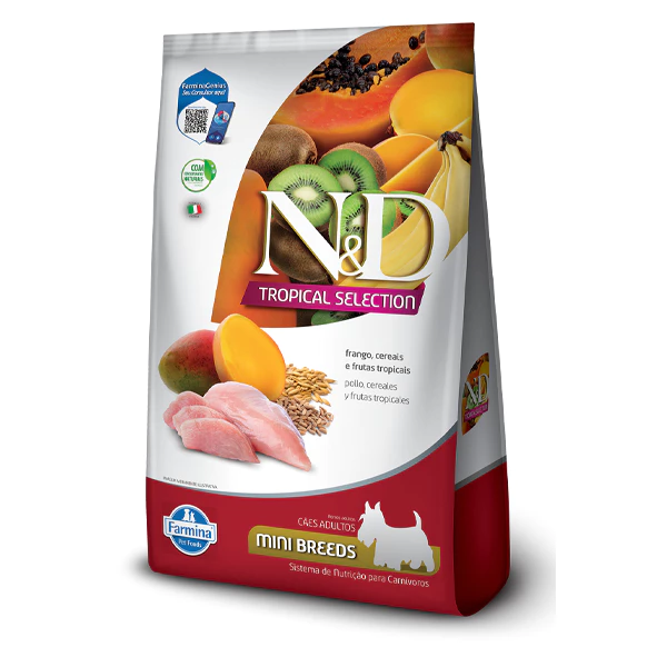 Ração 10,1Kg N&D Tropical Selection Cães Adultos Raças Pequenas Frango