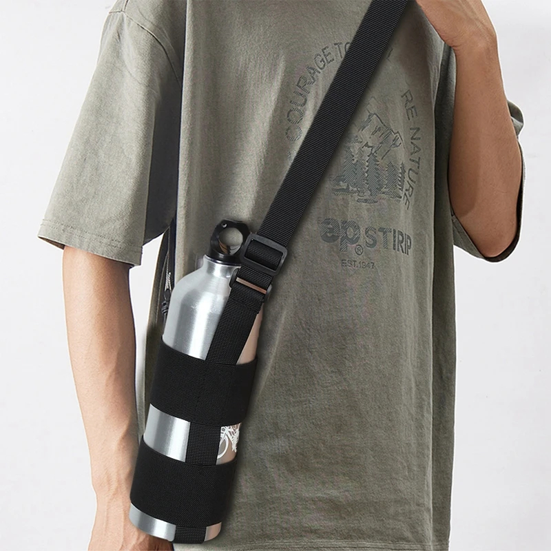 Porta Cantil Alça Suporte Ombro Transporte Garrafa Copo Térmico Squeeze Caminhada Passeio Portátil em Oferta na Shopee