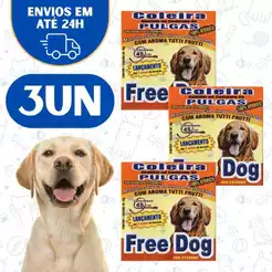 Kit3 Coleira Pulga Carrapato Cachorro Gato Pet