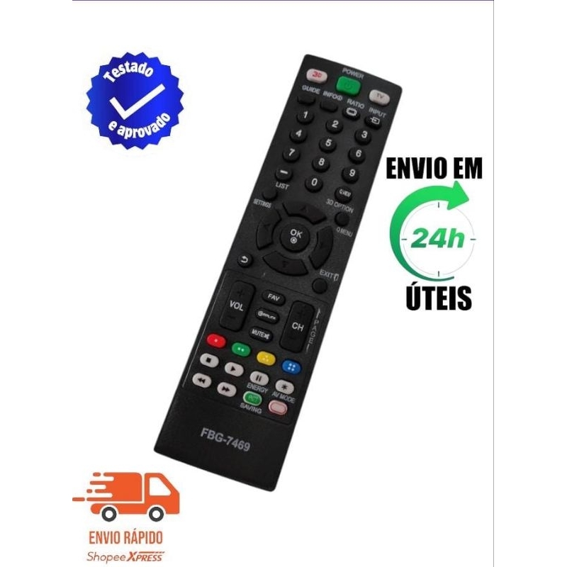Controle Remoto Compativel Tv LG - LED/LCD/PLASMA AKB73655820 FBG-7469