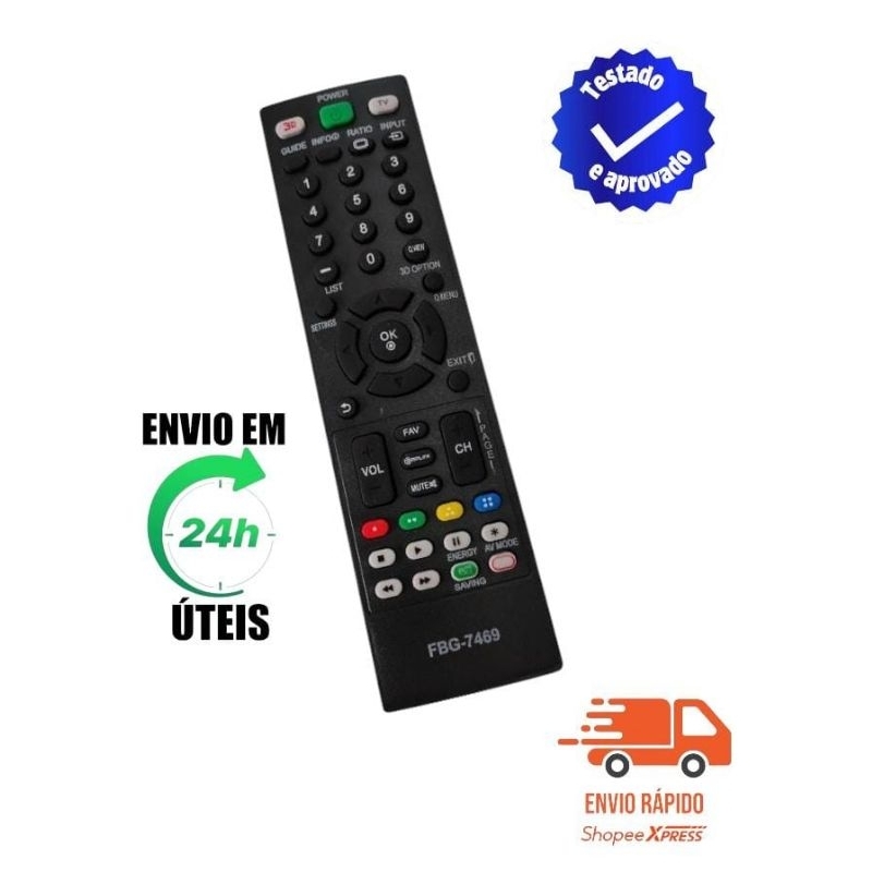 Controle Remoto Compativel Tv LG - LED/LCD/PLASMA AKB73655811 FBG-7469