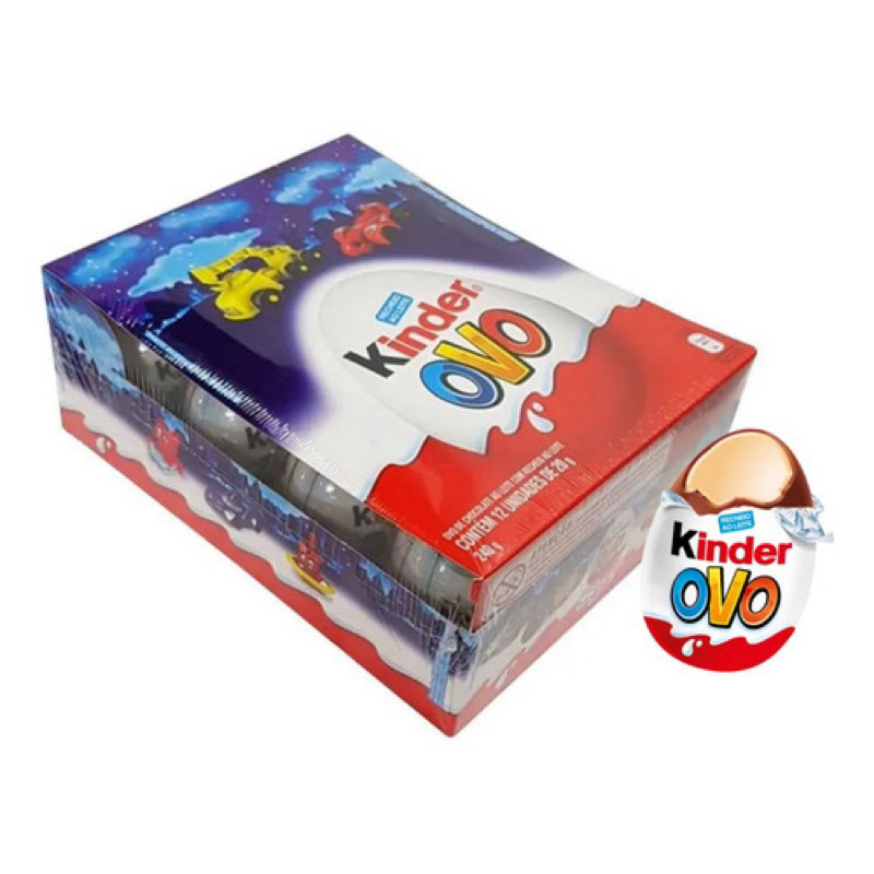 KINDER OVO DE 20grs caixa com 12 unidades meninos