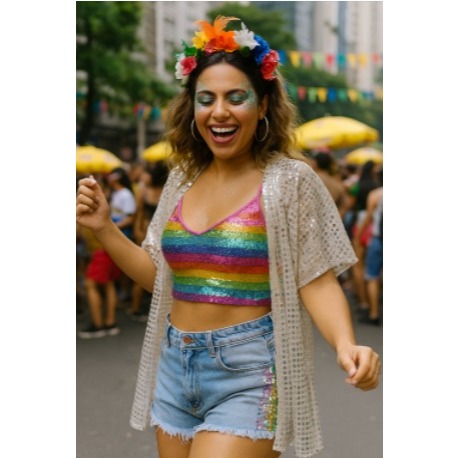 Kimono Fantasia Feminino Masculino Paetê Carnaval Bloquinho Ano Novo em Oferta na Shopee