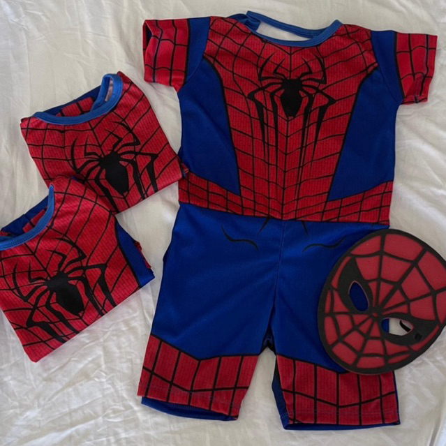 fantasia macacão curto aranha🕷️💙 em Oferta na Shopee