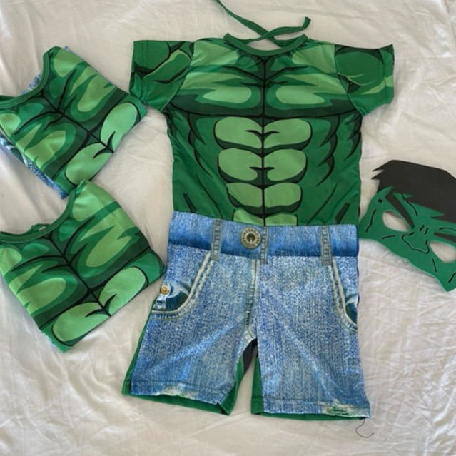 fantasia macacão curto H_ulk💚 em Oferta na Shopee