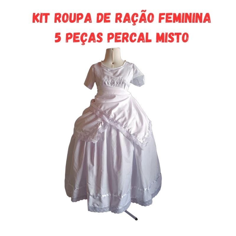 kit 5 peças baiana candomblé e umbanda roupa de função, roupa de ração. camisú saia pano da costa ojá zinguê oxalá oxalá
