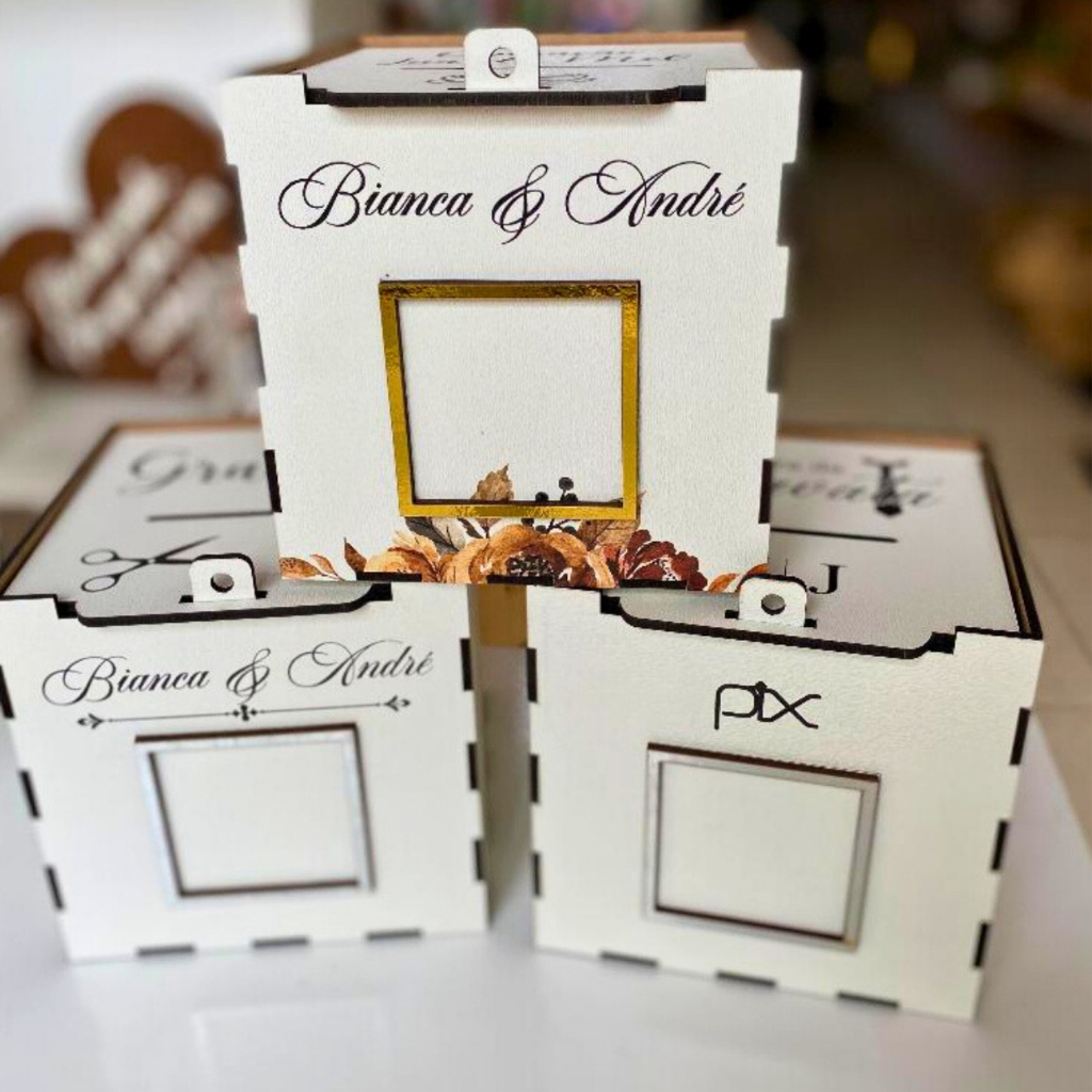 CAIXA OPERAÇÃO LUA DE MEL PARA CASAMENTO PERSONALIZADA NOMES E QR CODE