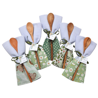 Lembrancinha Chá de Panela Casa Nova | Pano de Prato Personalizado com Colher de Pau | Cozinha em Oferta na Shopee