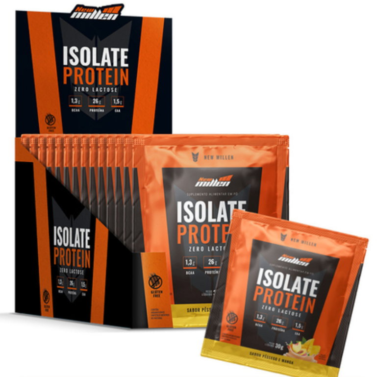Display 15 Sachês 30g Isolate Protein - New Millen em Oferta na Shopee