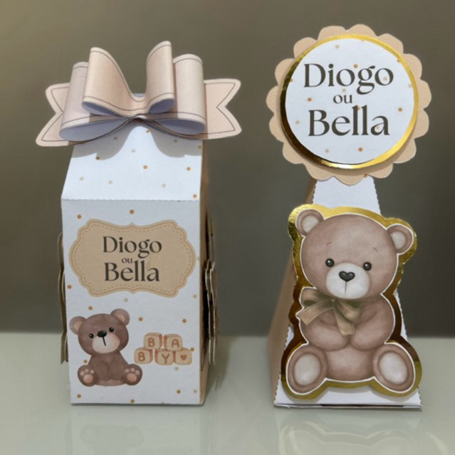 Personalizados CHA REVELAÇAO neutro - Pegue e Monte Lembrancinhas - Aniversário - Caixinha Personalizadas - Papelaria