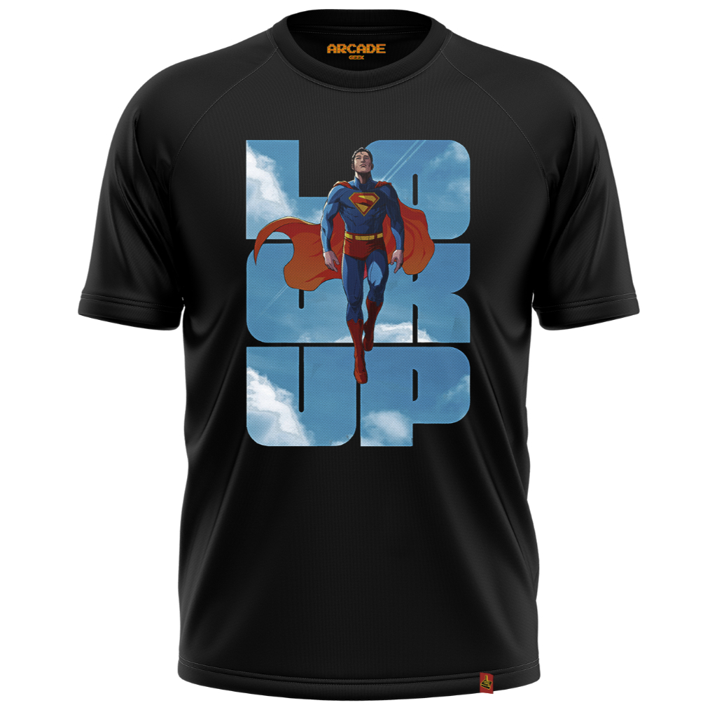 Camiseta Super Look Up Man Krypton Legacy Logo Heroi Super Homem Take me home