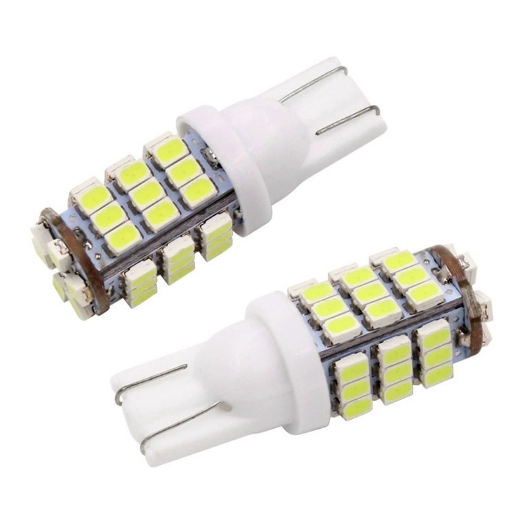 Par Lâmpada Pingo de Led Cob T10 42 Leds 5050 8000k Lanterna Farolete Teto Placa