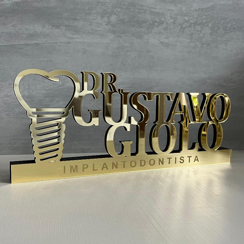 Letreiro de mesa personalizado em acrílico profissões – Médico, dentista, estética, advogado, psicólogo, neurologista em Oferta na Shopee