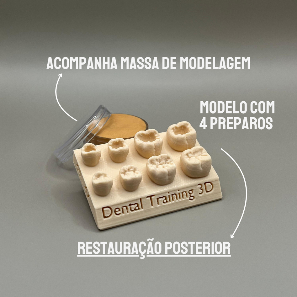 Modelo de Treino Restauração Posteriores - Restauração Estética, Escultura Dental, Anatomi...