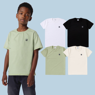 Kit Sortido 4 Peças Camiseta Básica Lisa Menino Cores Neutras Coleção Infantil Juvenil do 3 ao 16 em Oferta na Shopee