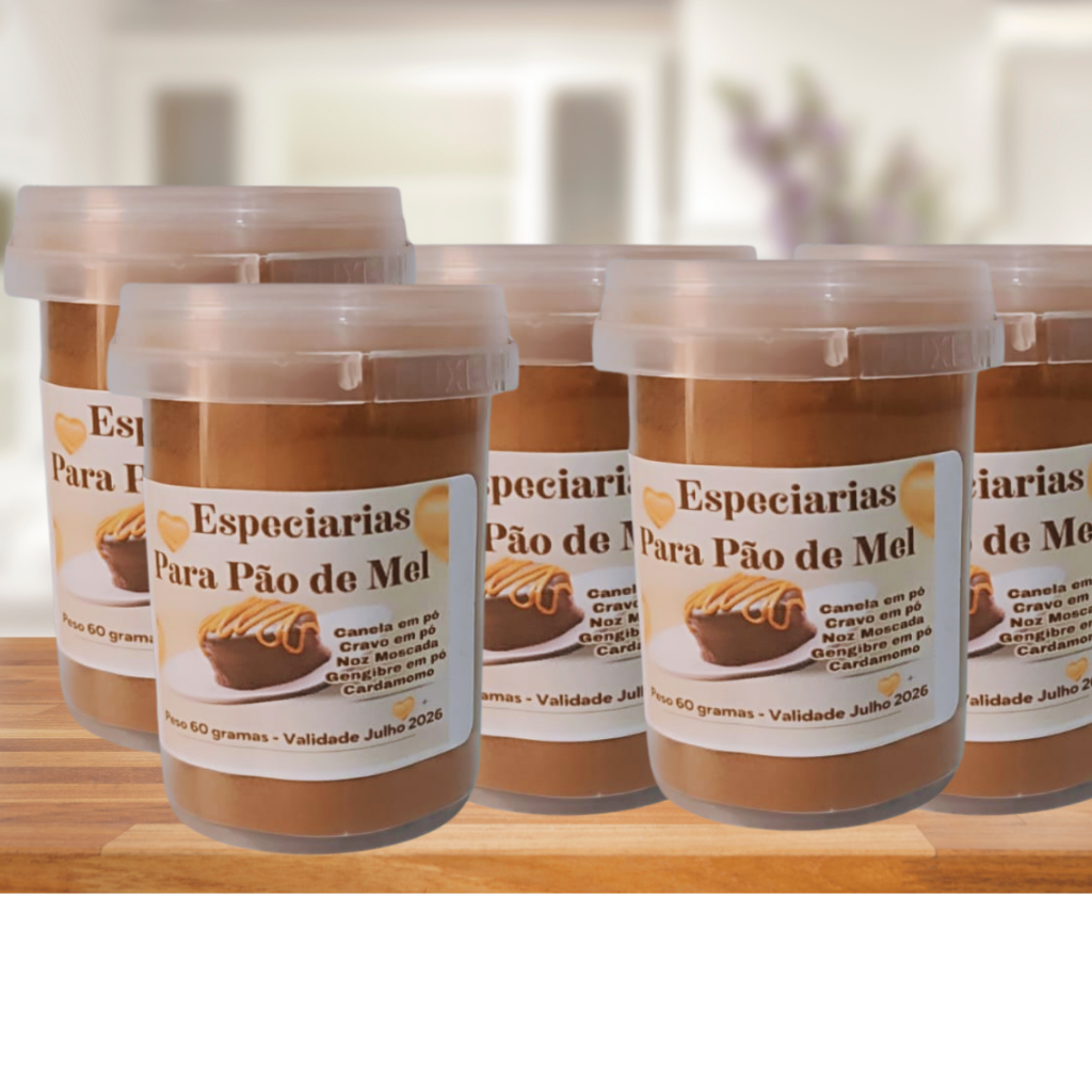 MIX DE ESPECIARIAS PARA PÃO DE MEL - POTE COM 55 GRAMAS em Oferta na Shopee