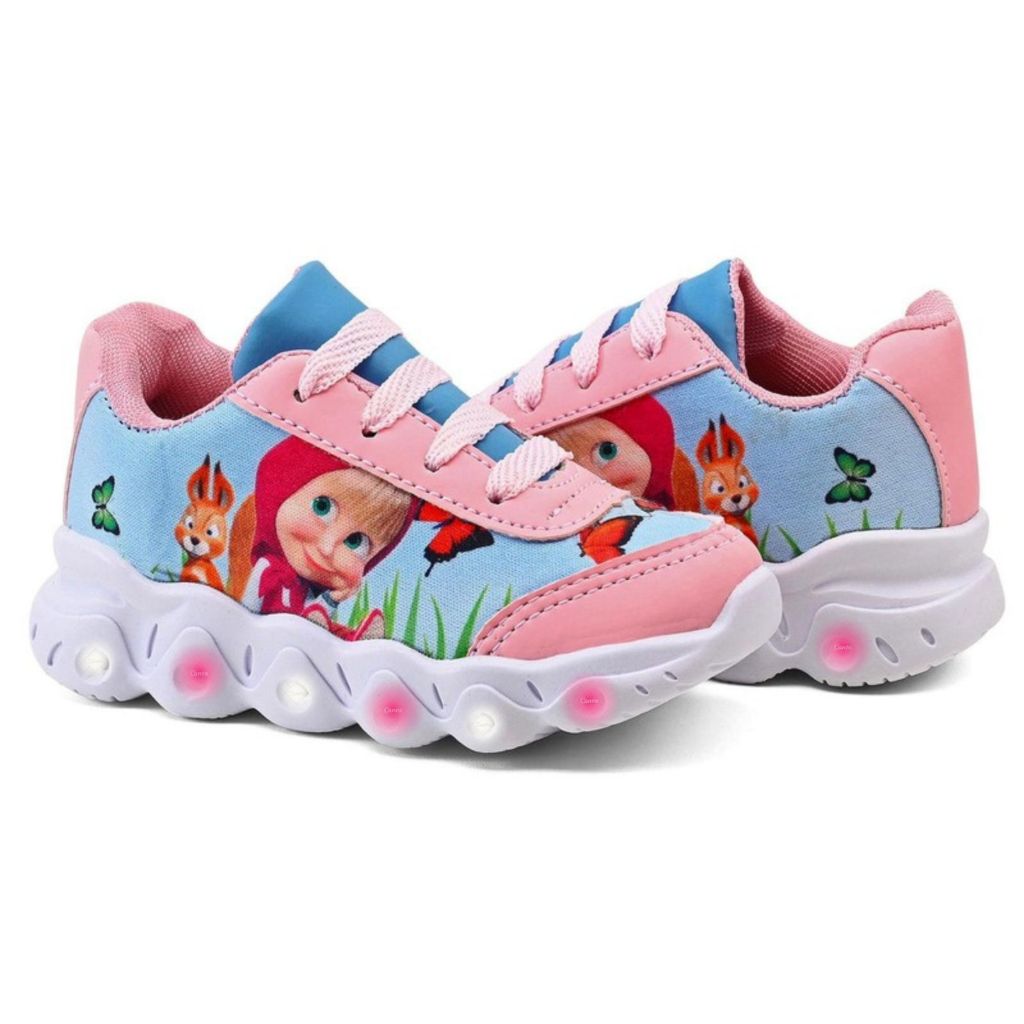 Tênis Infantil Menina Com Led Pisou Piscou Super Leve e Confortável em Oferta na Shopee