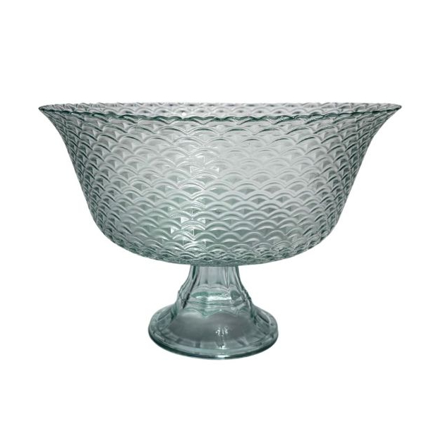 Centro de Mesa Fruteira De Vidro Com Pé 31cm Momentos Vitazza