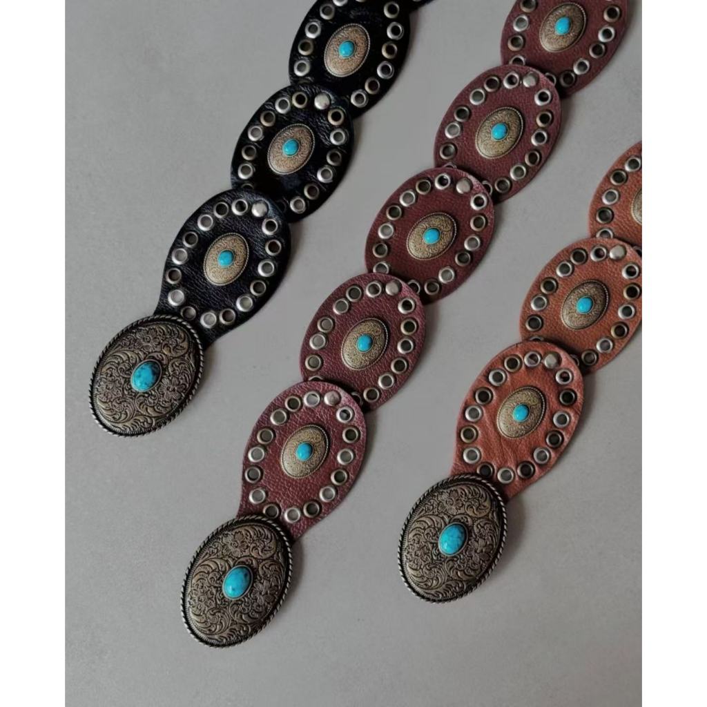 Cinto Couro Ocidental Feminino Boho Dics Vaquero em Oferta na Shopee