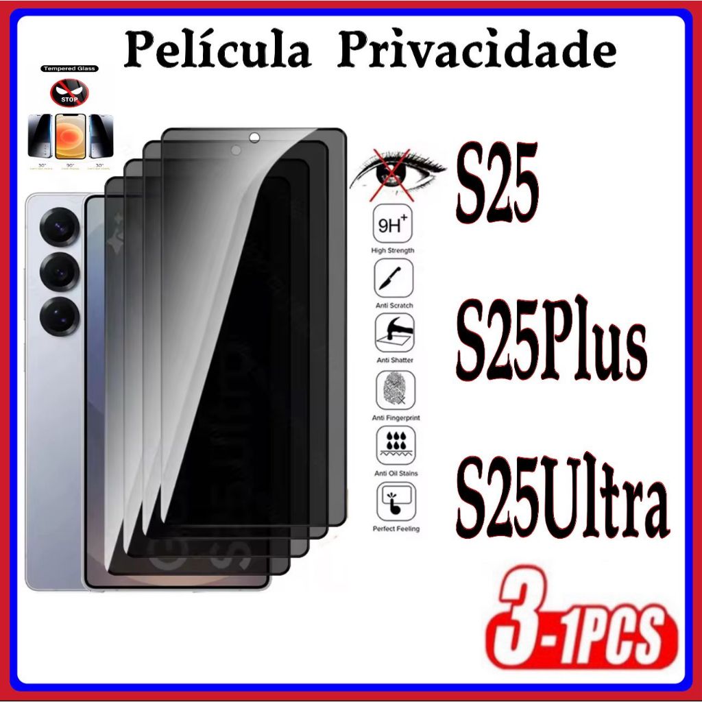 Película Privacidade 3D Anti Spy Samsung S25 S25PLUS S25ULTRA em Oferta na Shopee