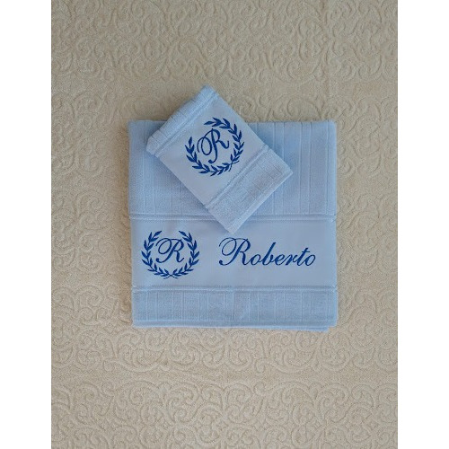 Presente para do dia dos Pais - Toalha banho e rosto bordada com nome do seu Pai