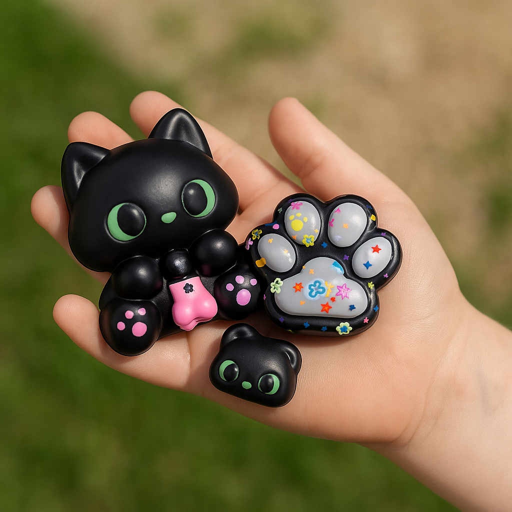 Kit 3 Taba Squishy Gato Fofo – Gatinho Brinquedos Antiestresse Estilo Kawaii em Oferta na Shopee