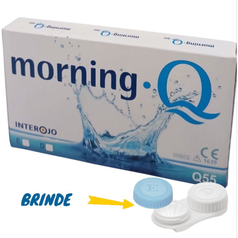 LENTES DE CONTATO HIDROGEL MORNING Q55 CX 6 UNIDADES MIOPIA E HIPERMETROPIA GRAUS ALTOS E BAIXOS LENTE  GELATINOSA