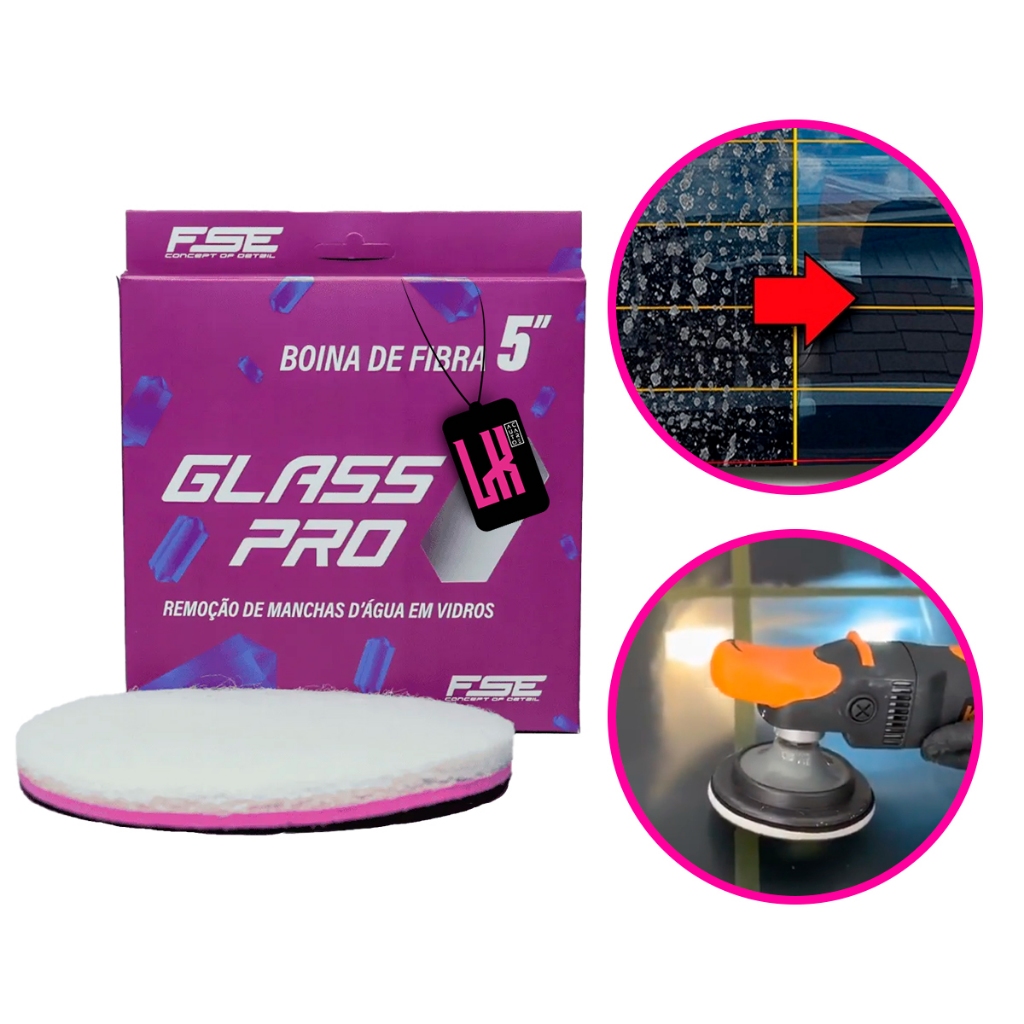 Boina Fibra 5" Glass Pro FSE - Polimento Vidros Soft99