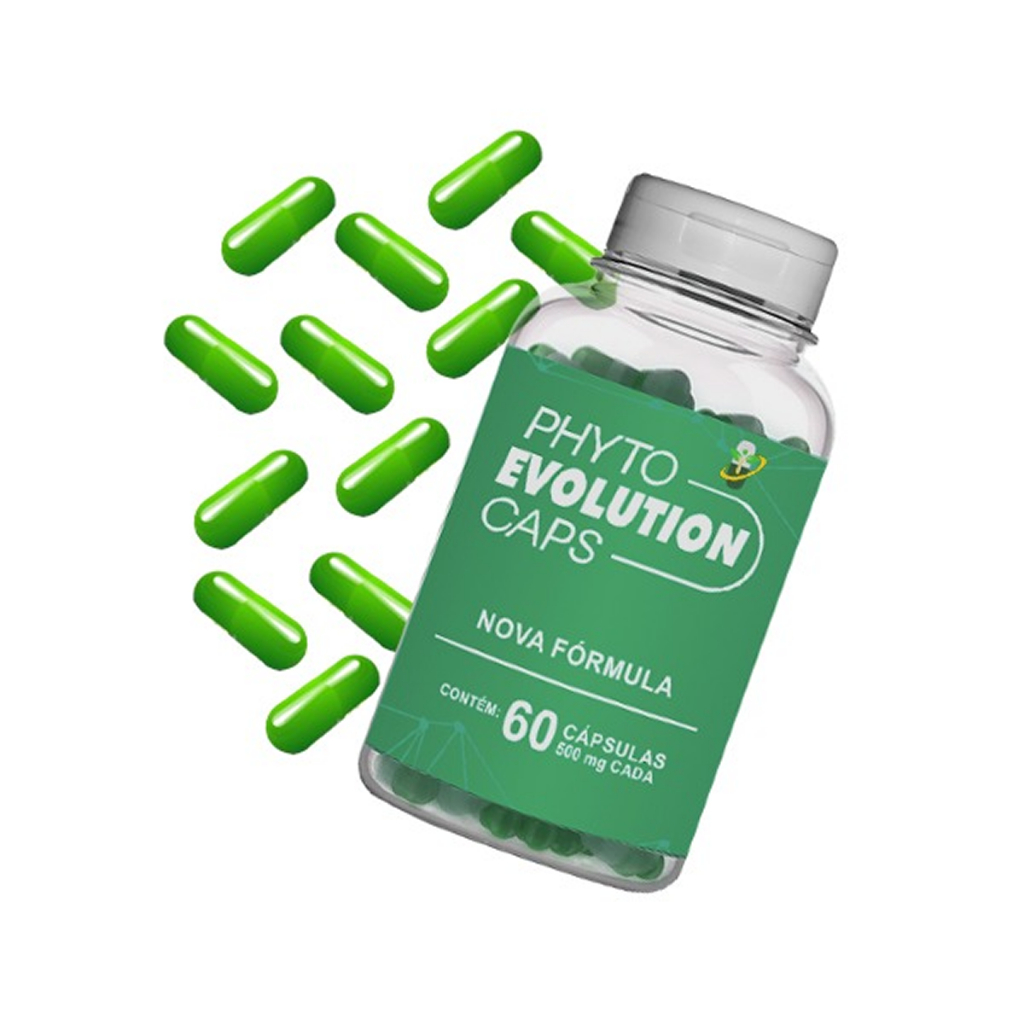 Phyto Evolution Caps Psyllium Ágar Ágar Spirulina 5 potes