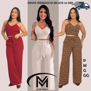 conjunto  feminino luxo pantalona e cropped elegante | areia | com bojo mais desejado do ano 2026 em Oferta na Shopee