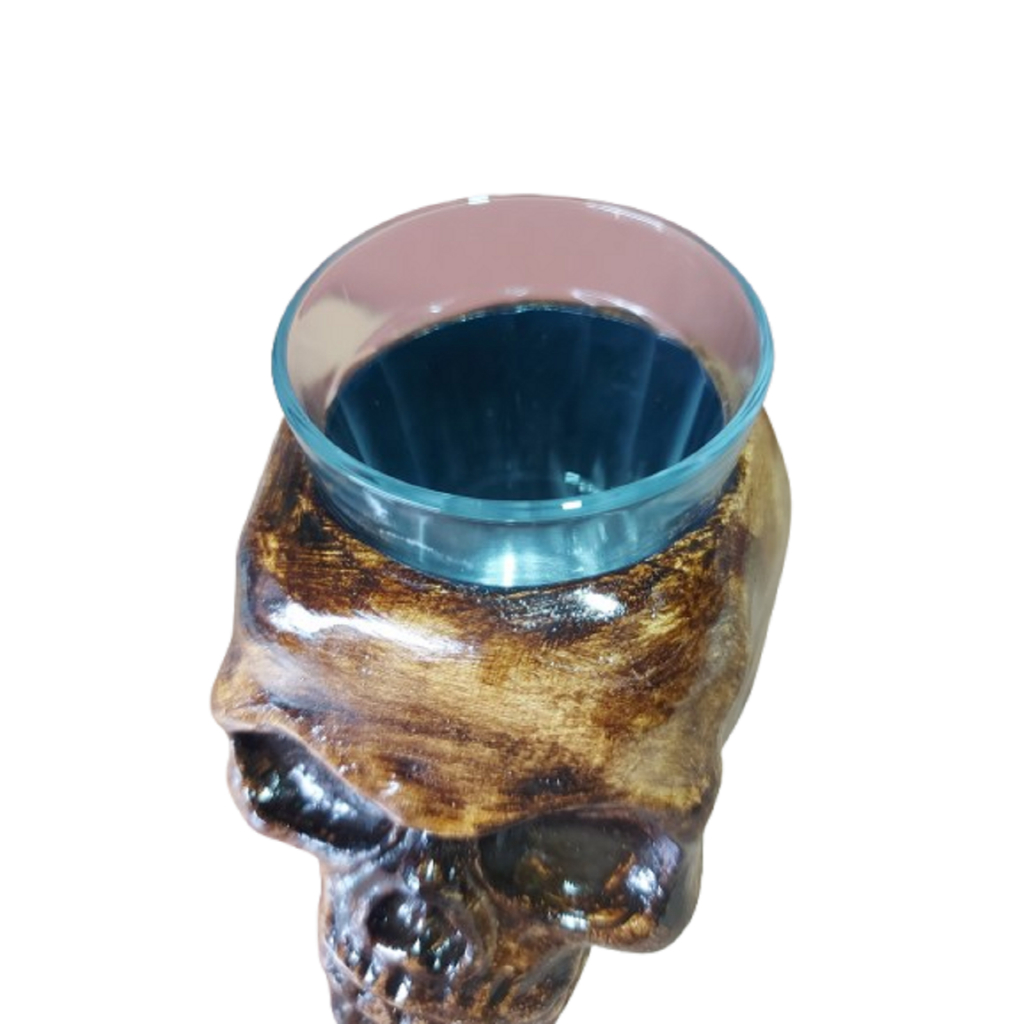 Caveira com copo Cranio copo removivel Exú Caveira 12x11 cm